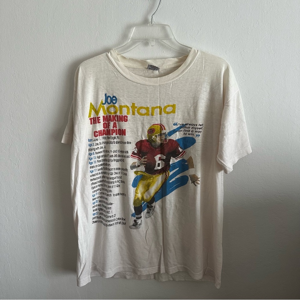 Joe Montana Graphic T-Shirt - White